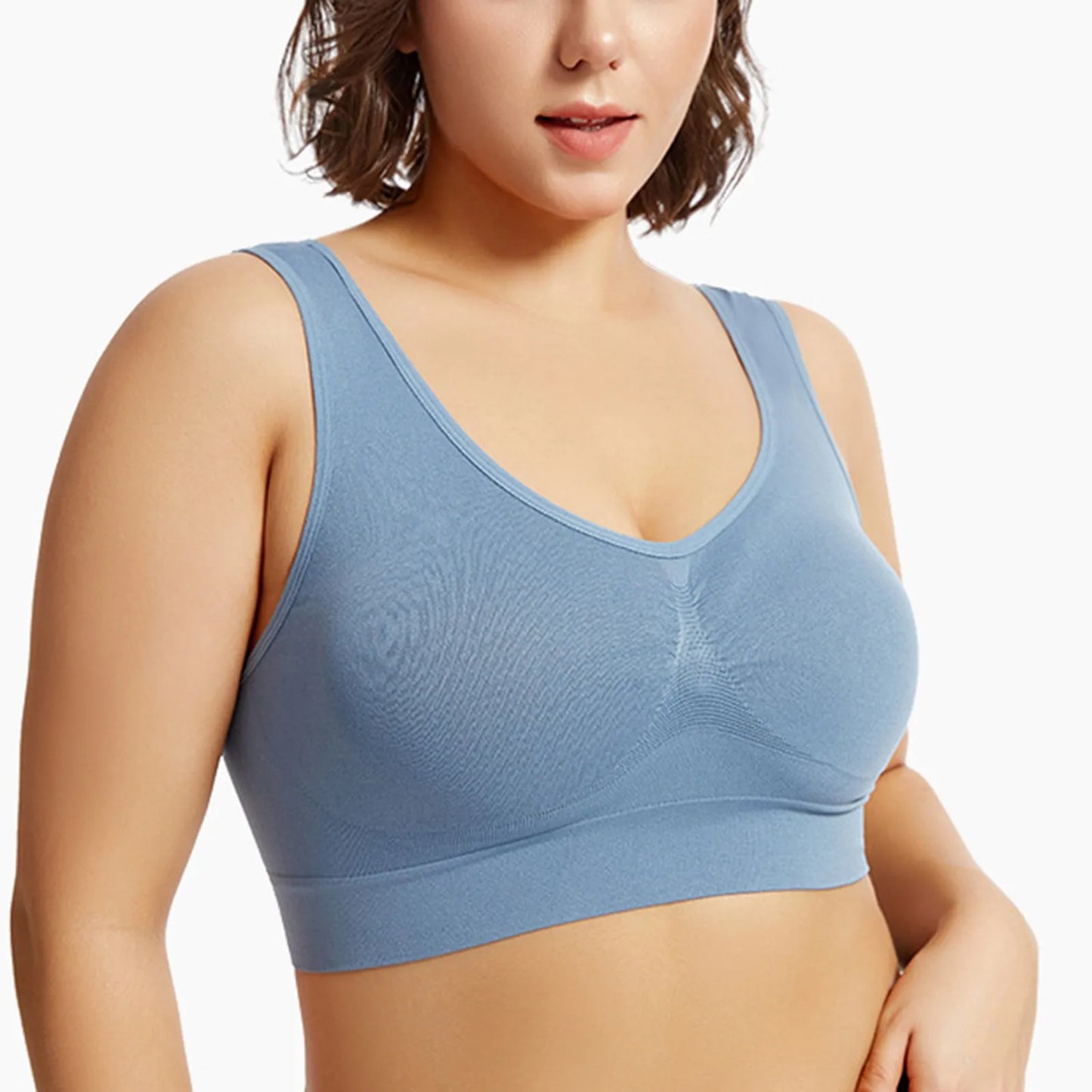 S-5XL Seamless Bras For Women Push Up Hollow Breathable Sports Bra Female Unwired No Pads Crop Top Girls Sexy Lingerie Brassiere
