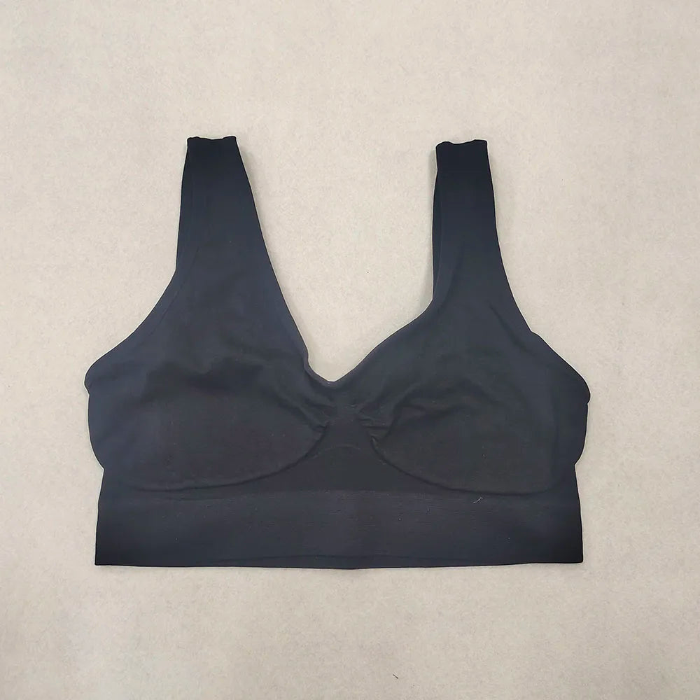 Women Sports Bra Without pad Sleep Brassiere Underwear sleep yoga sports bra vest Plus Size Top no sponge insert pad Bralette