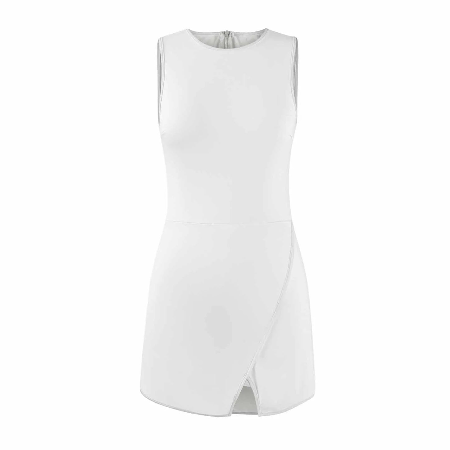 Women's Tennis Dress Summer Workout Dress Athletic Sleeveless Active Dresses Built In Shorts Fashion tight fitting Sports Skirt