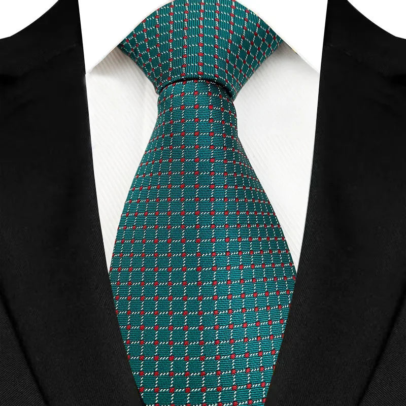 Luxury 8CM Mens Ties Polka Dot Necktie Formal Classic Business Necktie Jacquard Woven Neck ties For Men Groom Wedding Party