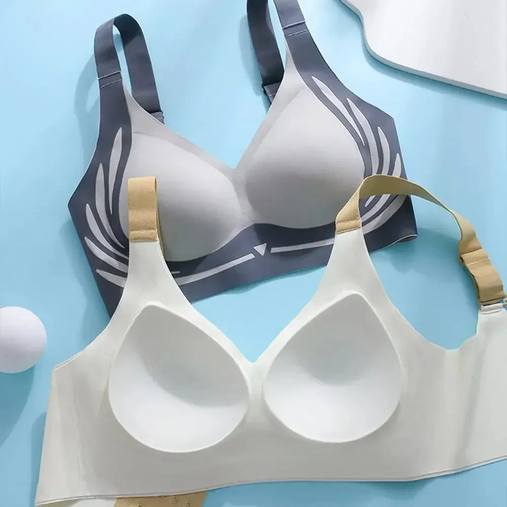 Super Gather Wireless Push-up Bra Women Gathered Up Soft Support Adjustable Underwear Anti-sagging Seamless Lift-up Bra