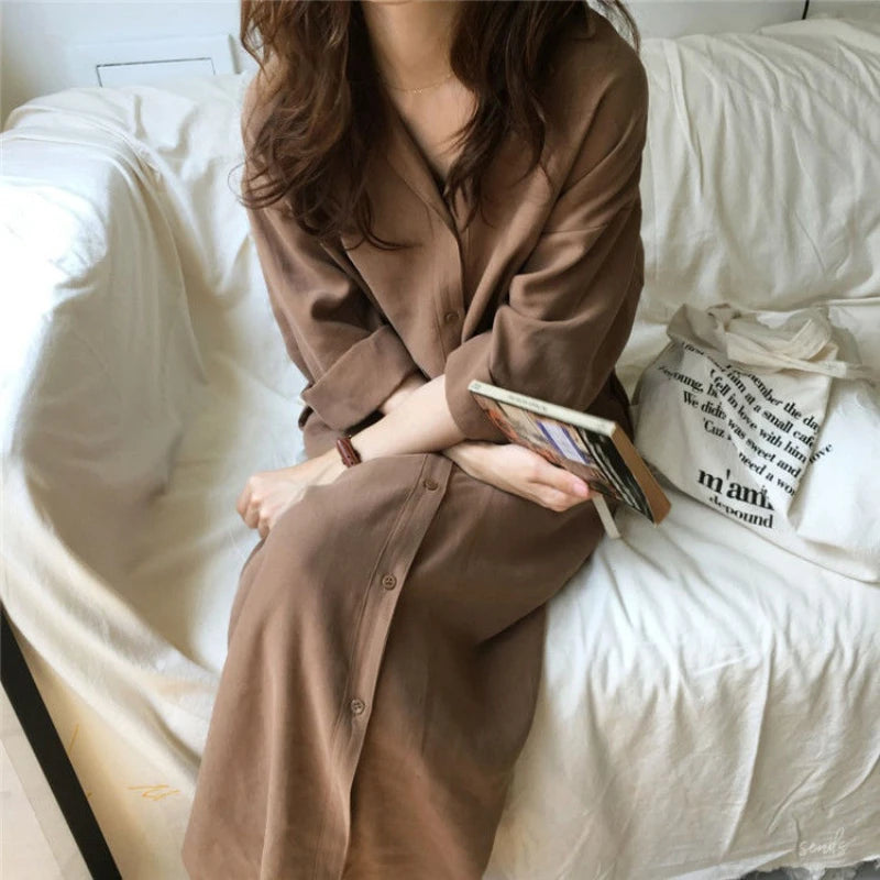 Midi Spring Clothes Shirt Tshirts Dresses for Women 2024 Black Woman Dress One-piece Fashion New in Cotton Xxl Vintage Trendy X