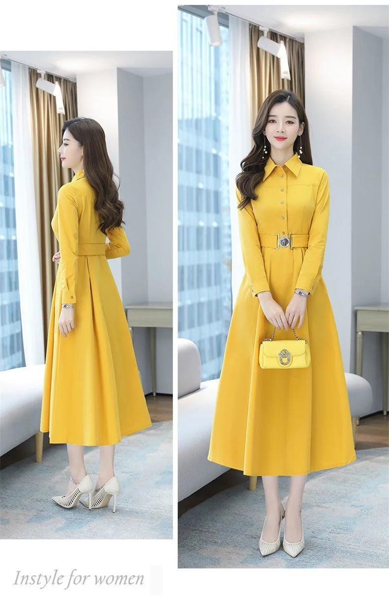 Spring Autumn Women New dignified and atmospheric Dress Mom's Skirt 2025 Top selling High end Elegance Long sleeved Bottom Skirt