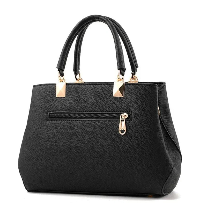 Elegant Women Messenger Bags With Flower Pendant Office Ladies Totes Pure Handbag For Female Crossbody Shoulder Bags