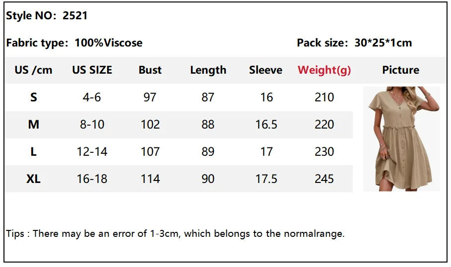 Spring Summer Button Down Dress Flutter Sleeve Cotton Linen A Line Dress With Pockets Beach Summer Knee Length Dresses For Women