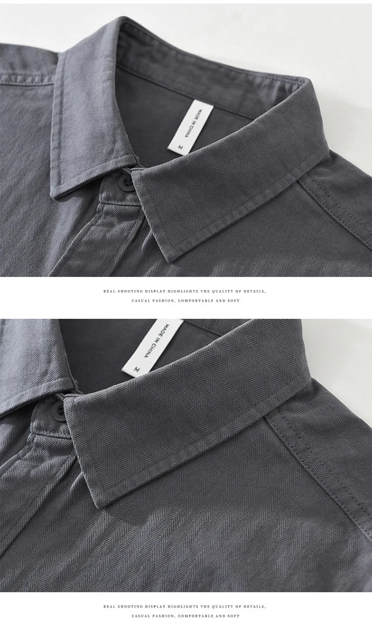 2025 New Spring Japan Workwear Long Sleeve Shirts 100% Cotton Fashion Versatile Artistic Casual Loose Tops Men Drop Shipping