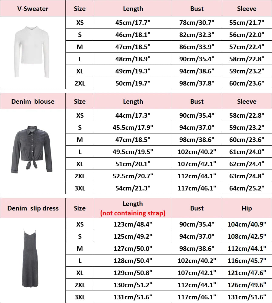 AP SS25 Women Lightweight Denim Wrap Blouse & Slip Dress