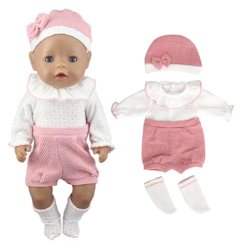 2023 Fashion Doll Jump Suits Fit For 43cm Baby Doll 17 Inch Reborn Baby Doll Clothes