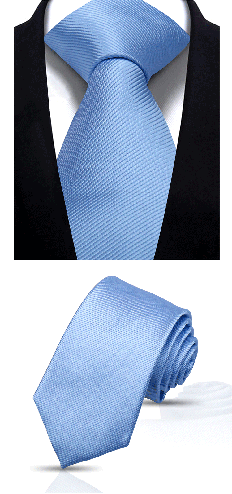 Solid Tie 7.5cm Necktie For Men Fashion Wedding Ties Slim Blue Gray Classic Neckties Men Business Jacquard Woven Classic Gravats