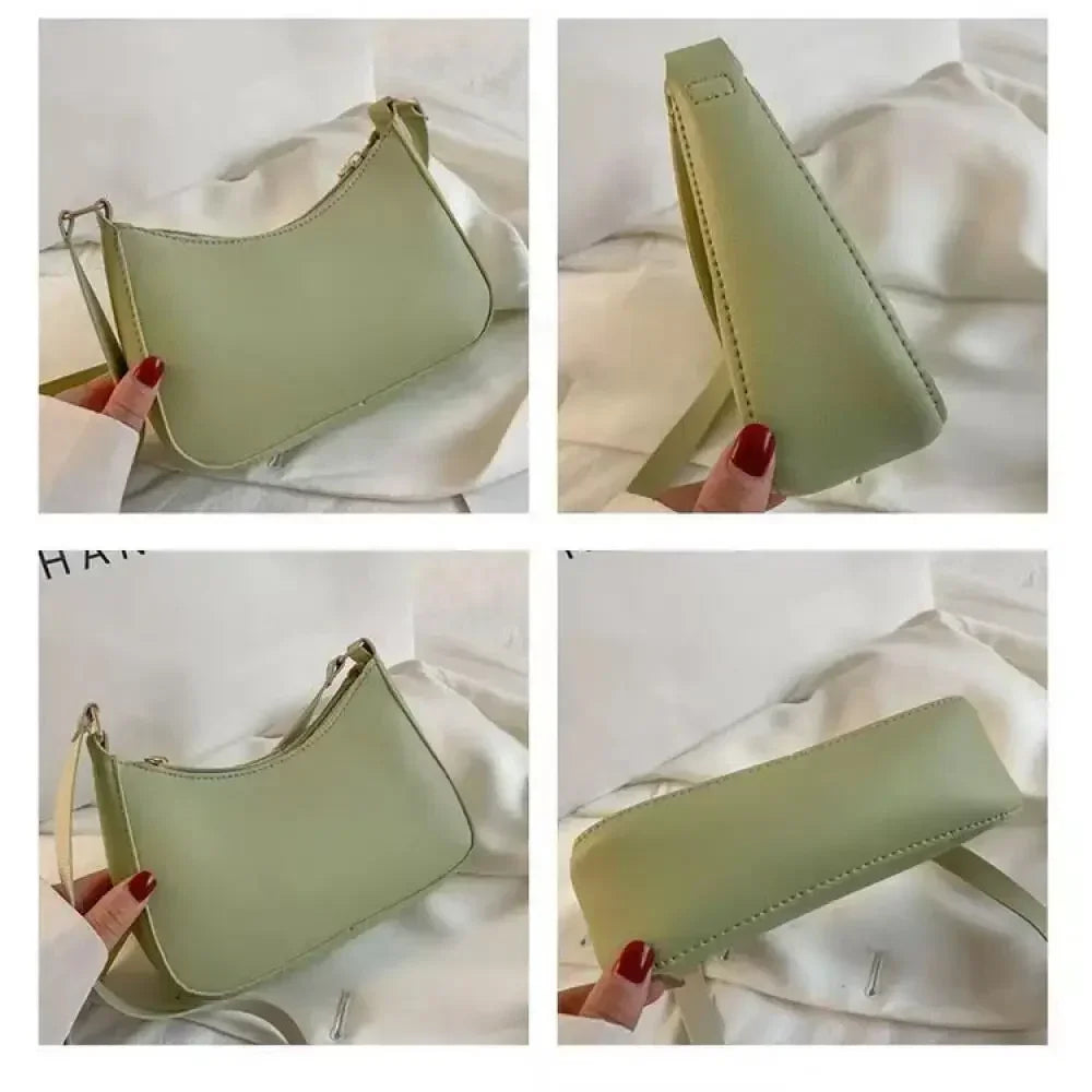 2024 New Ladies Fashion Handbag Retro Pure Color Macaron Small Square Bag Hundreds of Shoulder Bags Casual Women's Bags
