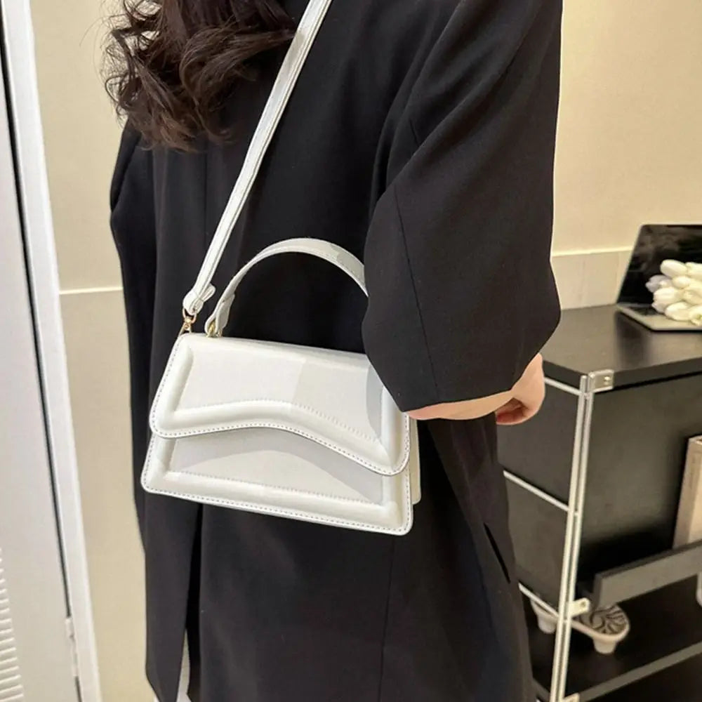 New Fashion Sling Shoulder Bag Trend PU Leather Messenger Handbags Solid Color Leisure Stylish Crossbody Bags For Women Girls