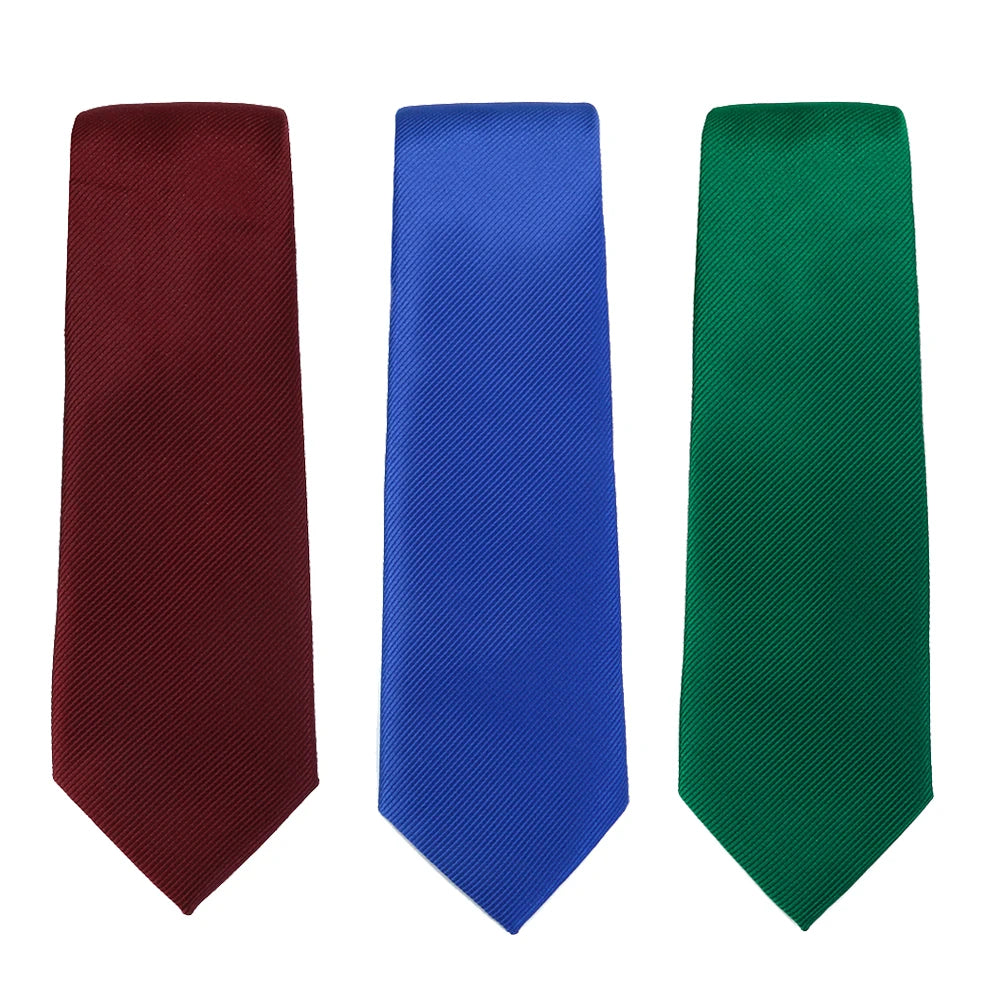 Solid Tie 7.5cm Necktie For Men Fashion Wedding Ties Slim Blue Gray Classic Neckties Men Business Jacquard Woven Classic Gravats