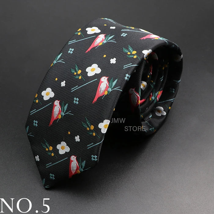 New Design Wedding Men Tie Green Wine Red Paisley Flower Animal Neckties Men Business Dropshipping Groom Collar Accessories Gift