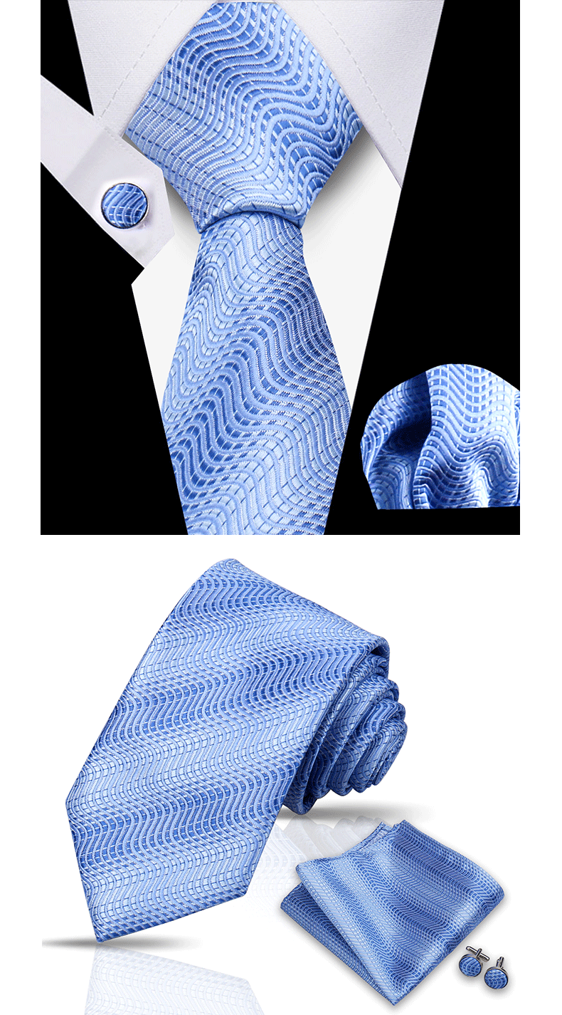Tie For Men Classic Plaid Handkerchiefs Red Necktie Cufflinks For Men Blouse Business Wedding Accessories Women Collar Man Gift
