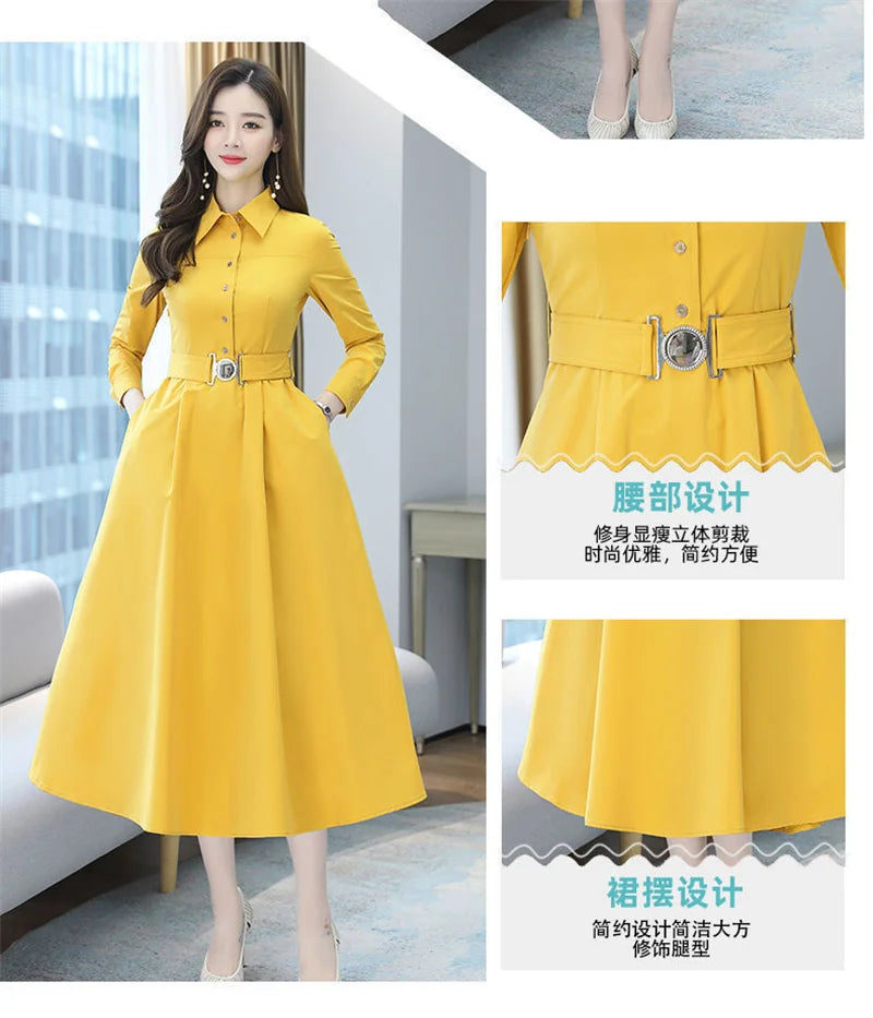 Spring Autumn Women New dignified and atmospheric Dress Mom's Skirt 2025 Top selling High end Elegance Long sleeved Bottom Skirt