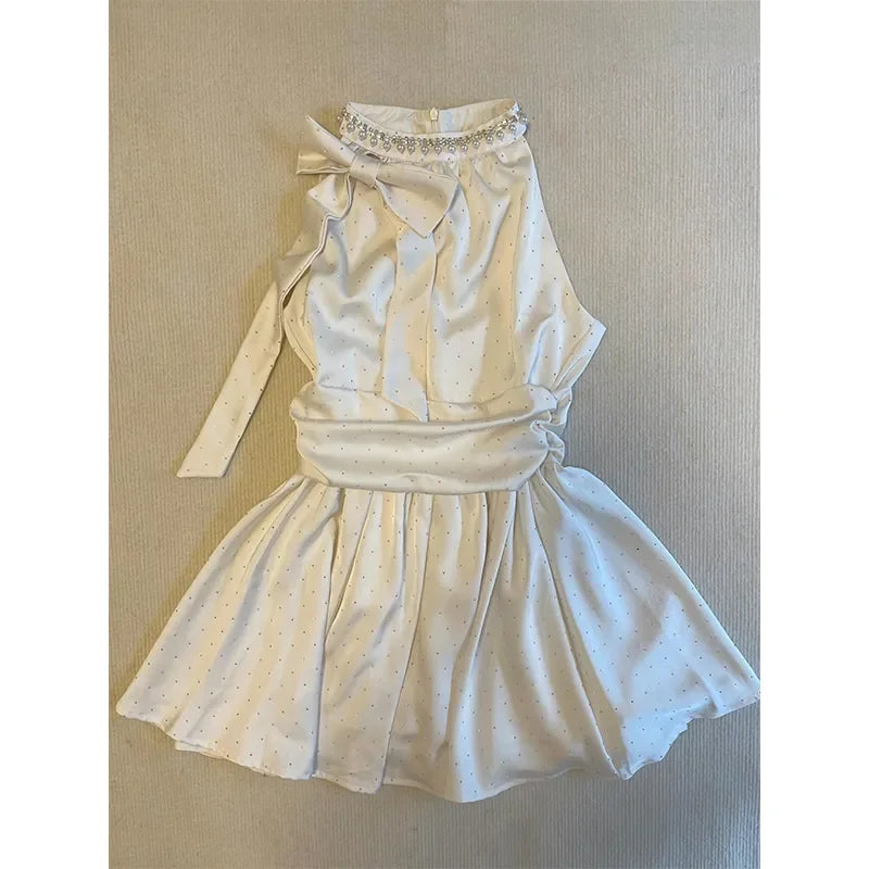 Spring Sleeveless Lace Dress Women Elegant Spaghetti Strap Slim Fit Floral Lace Party Dress Sexy Chic Casual Dress Outfit 2025