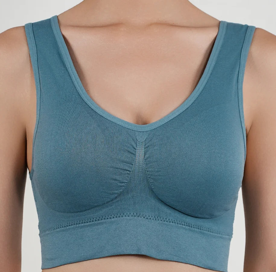 Women Large Seamless Bras Push Up Sports Top Female Breathable Brassiere Unwired Active Padded Bra Crop Top Gym Runing Yoga Vest