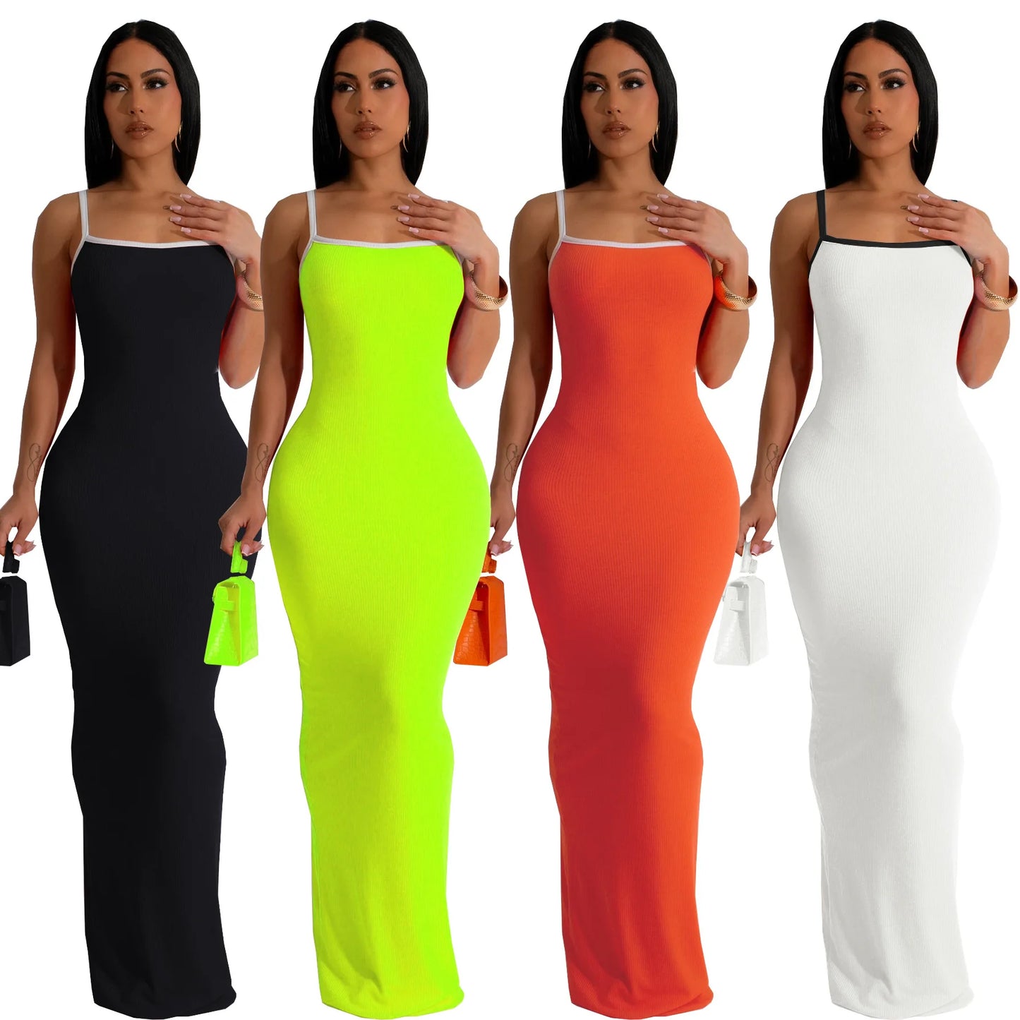 CM.YAYA Women Sleeveless Strapless Long Maxi Dress 2024 Summer Streetwear Beach Evening Sexy Night Club Party Dresses Vestidos