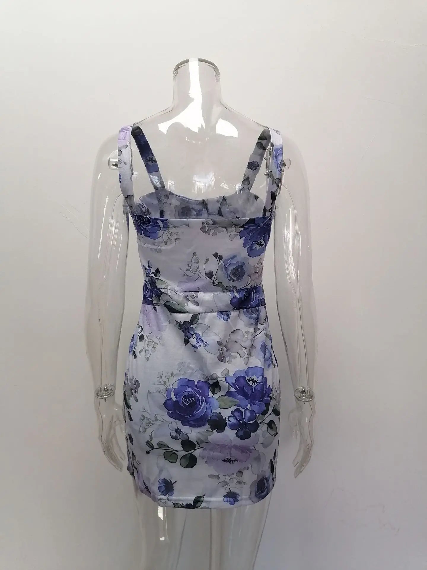 Spring Summer Printed Mini Dresses For Women Sleeveless Hollow Out Package Hip Slim Short Dress Fashion Night Club Party Vestido