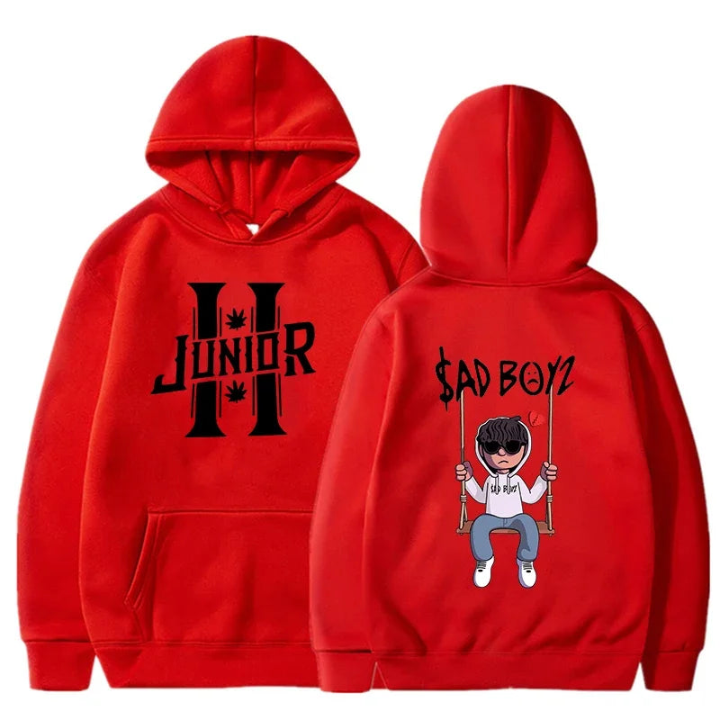 2024 Spring Men's Hoodies Junior H Sad Boys Harajuku Girls Hip Hop Pullover Fancy Music Gift Casual Loose Comfortable Sweatshirt