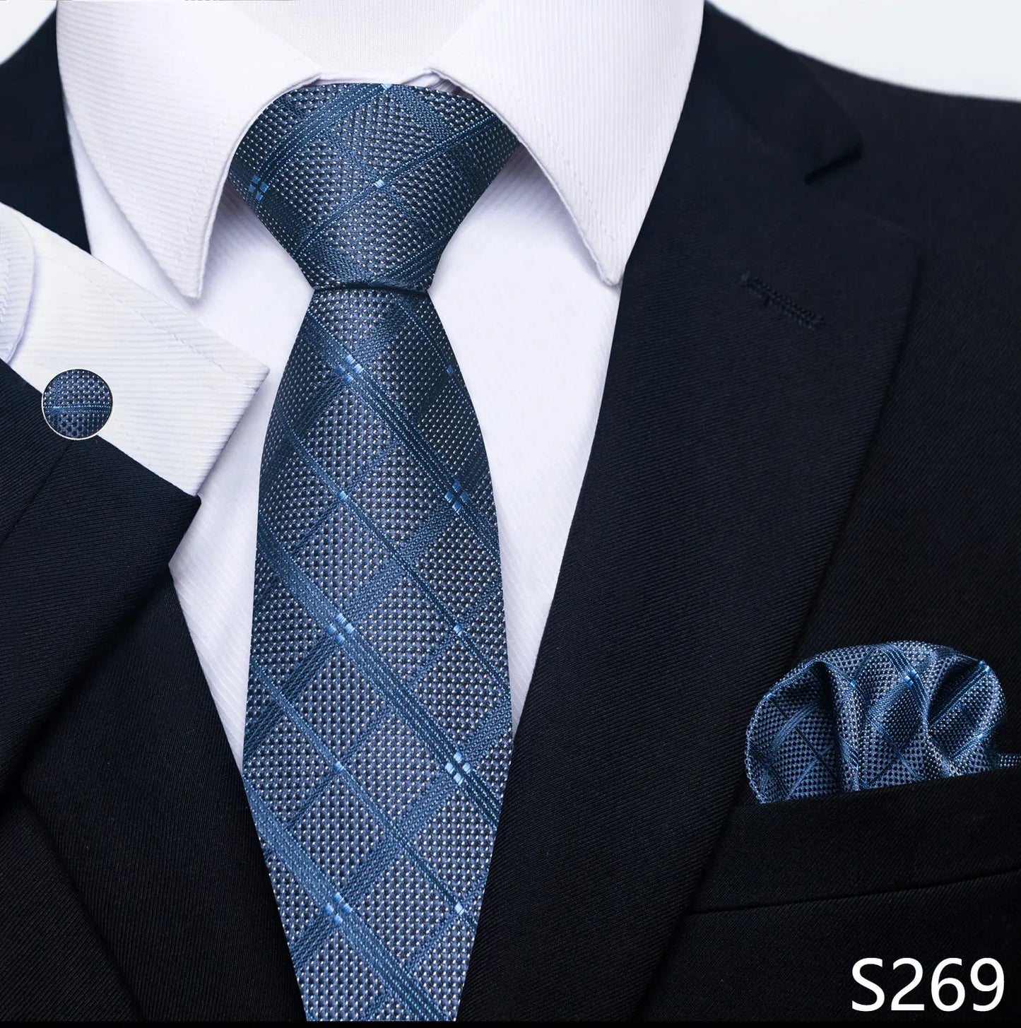 Brand Fashion 8 cm Tie Pocket Squares Set Wedding Present Necktie Suit Accessories Fit Formal Party Holiday Gift