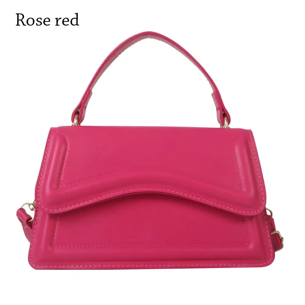 New Fashion Sling Shoulder Bag Trend PU Leather Messenger Handbags Solid Color Leisure Stylish Crossbody Bags For Women Girls