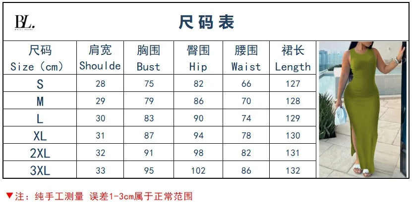 Ribbed Sexy Y2K Clothes Sleeveless Bodycon Maxi Dresses For Women Club Birthday Party Streetwear Elegant Outfits prom dresses