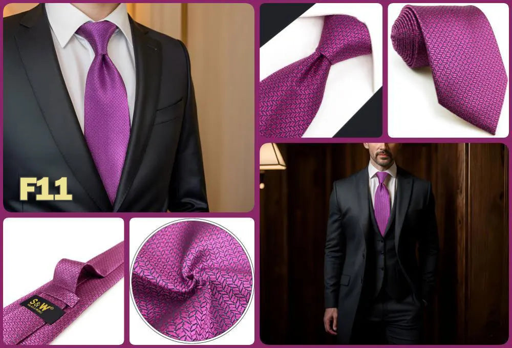 Red Pink Luxury Ties for Men Business Neckties Solid Blue Wedding Suit Formal Dress School Accessories Dropshipping