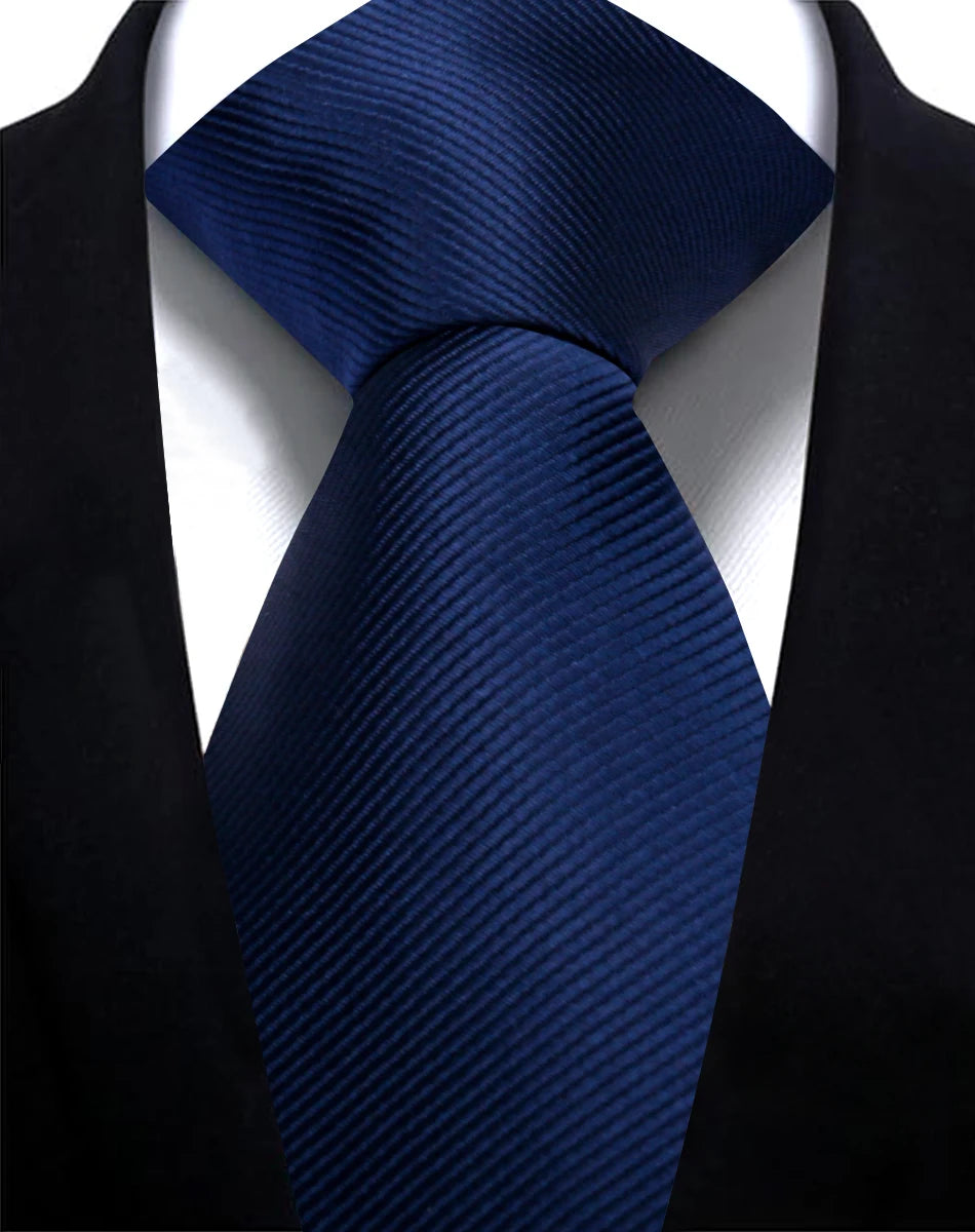 Solid Tie 7.5cm Necktie For Men Fashion Wedding Ties Slim Blue Gray Classic Neckties Men Business Jacquard Woven Classic Gravats