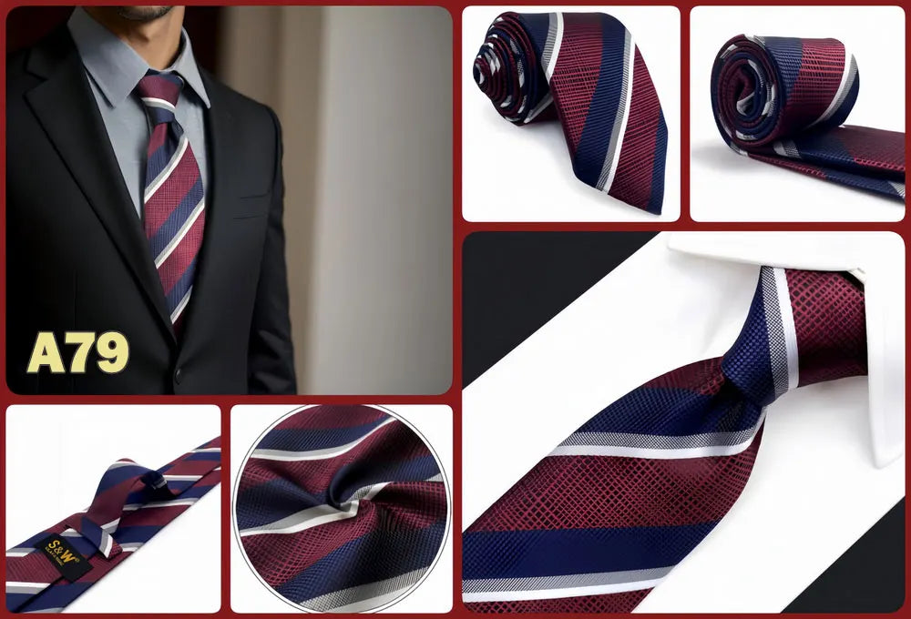 Red Pink Luxury Ties for Men Business Neckties Solid Blue Wedding Suit Formal Dress School Accessories Dropshipping