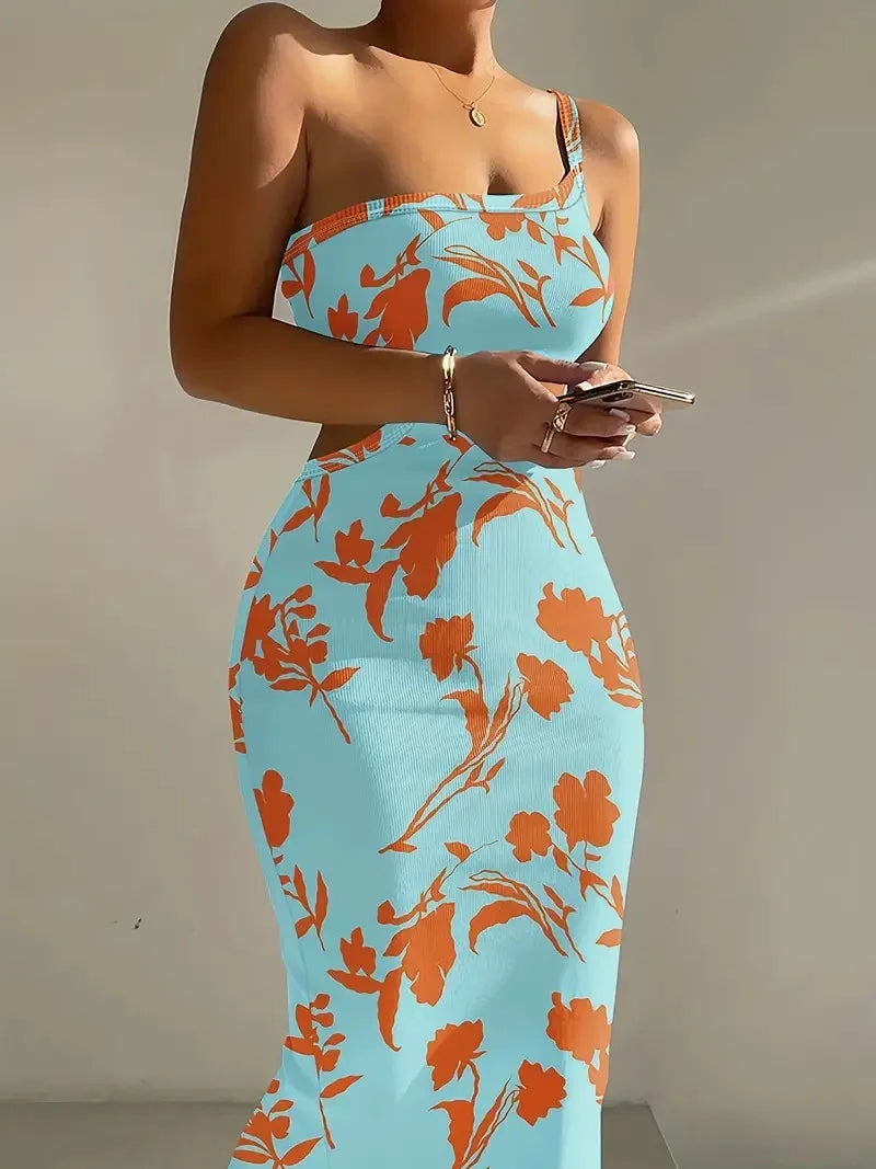 CM.YAYA Summer Women Sleeveless Strap O-neck Sexy 2024 Summer Long Evening Dress Knit Ribbon Night Club Party Maxi Dresses