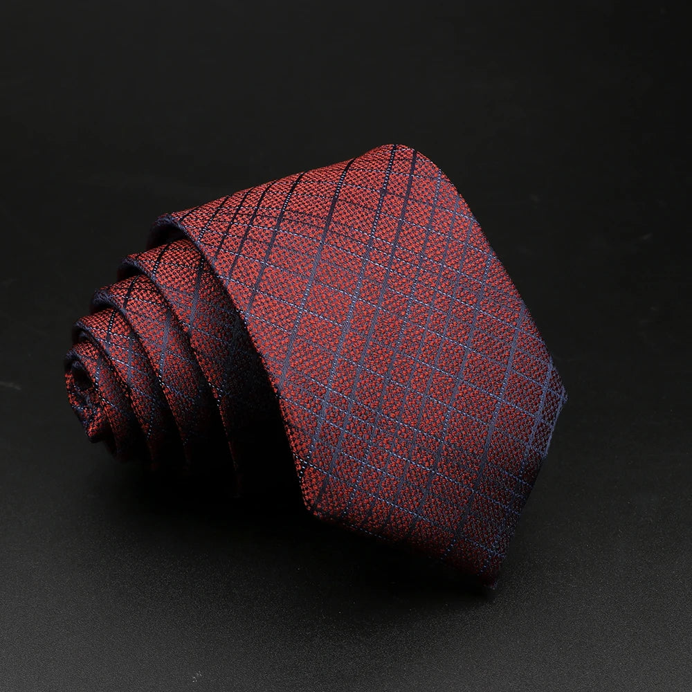New Style Fashion Jacquard Floral Paisley Necktie Polyester Male Narrow Red Blue Tie Suit Shirt Gift For Men Accessory Gravatas