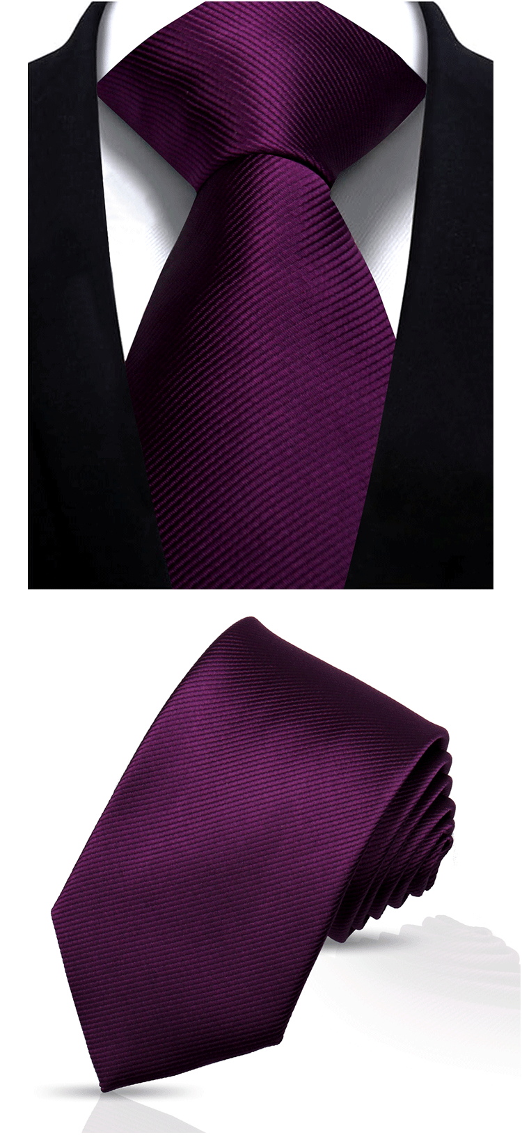 Solid Tie 7.5cm Necktie For Men Fashion Wedding Ties Slim Blue Gray Classic Neckties Men Business Jacquard Woven Classic Gravats