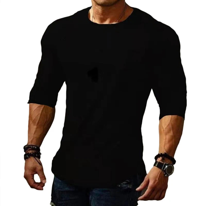 Spring Men Long Sleeve t-Shirt Top Casual White t Shirt For Men Quick Drying Gym Football Tshirt Soild Blouses Tees Male Clothes