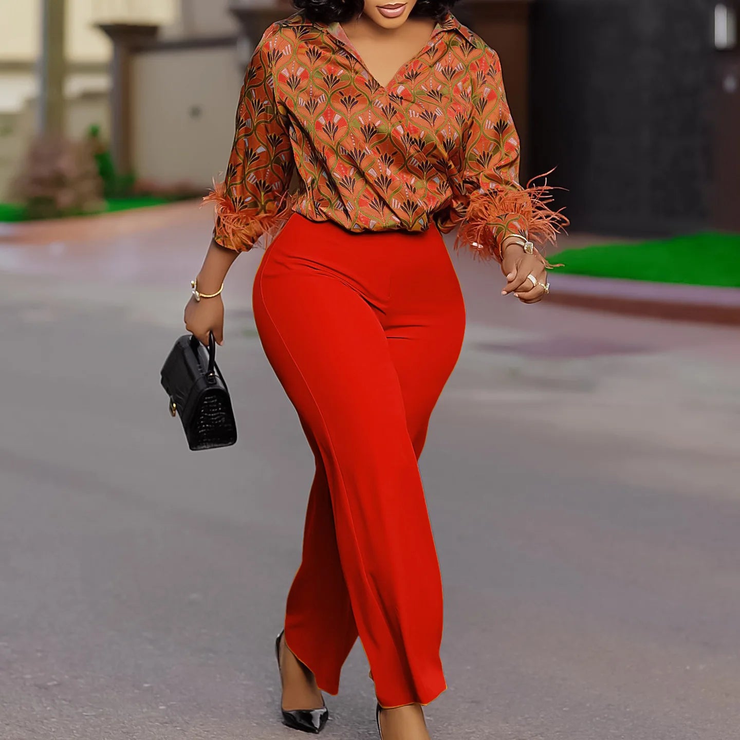 New Arrival Plus Size Matching Set (Two Pieces)
