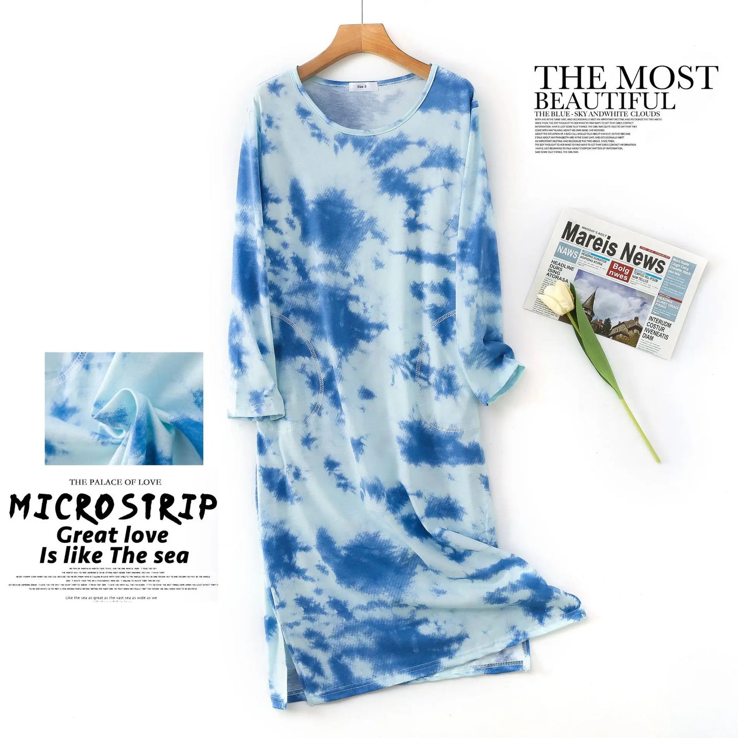 Spring Autumn Female Casual Loose Cartoon Night Dress Ladies 100% Cotton Nightgown Women Long Sleeve Sleepshirts Home Dress