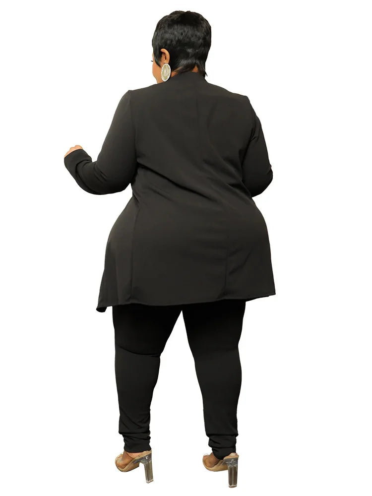Wmstar Plus Size Two Piece Outfits Women Matching Suit Solid Top Leggings Pants Sets Casual Fall Winter