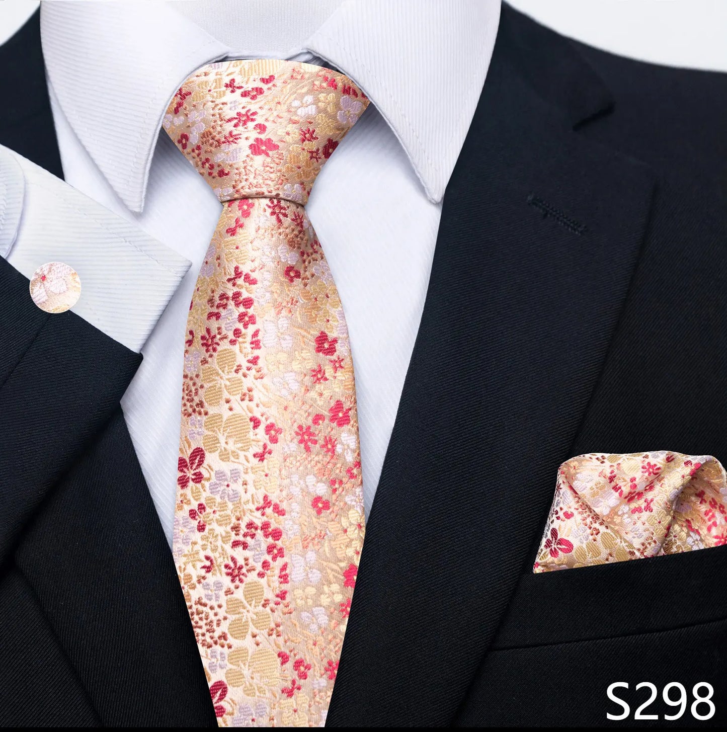 Brand Fashion 8 cm Tie Pocket Squares Set Wedding Present Necktie Suit Accessories Fit Formal Party Holiday Gift