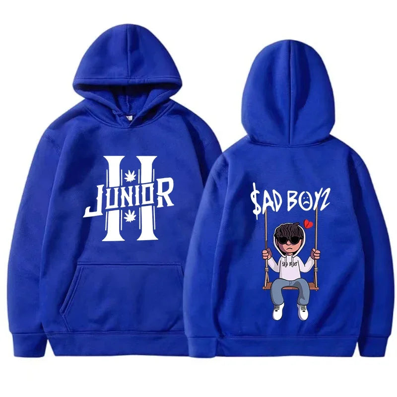 2024 Spring Men's Hoodies Junior H Sad Boys Harajuku Girls Hip Hop Pullover Fancy Music Gift Casual Loose Comfortable Sweatshirt