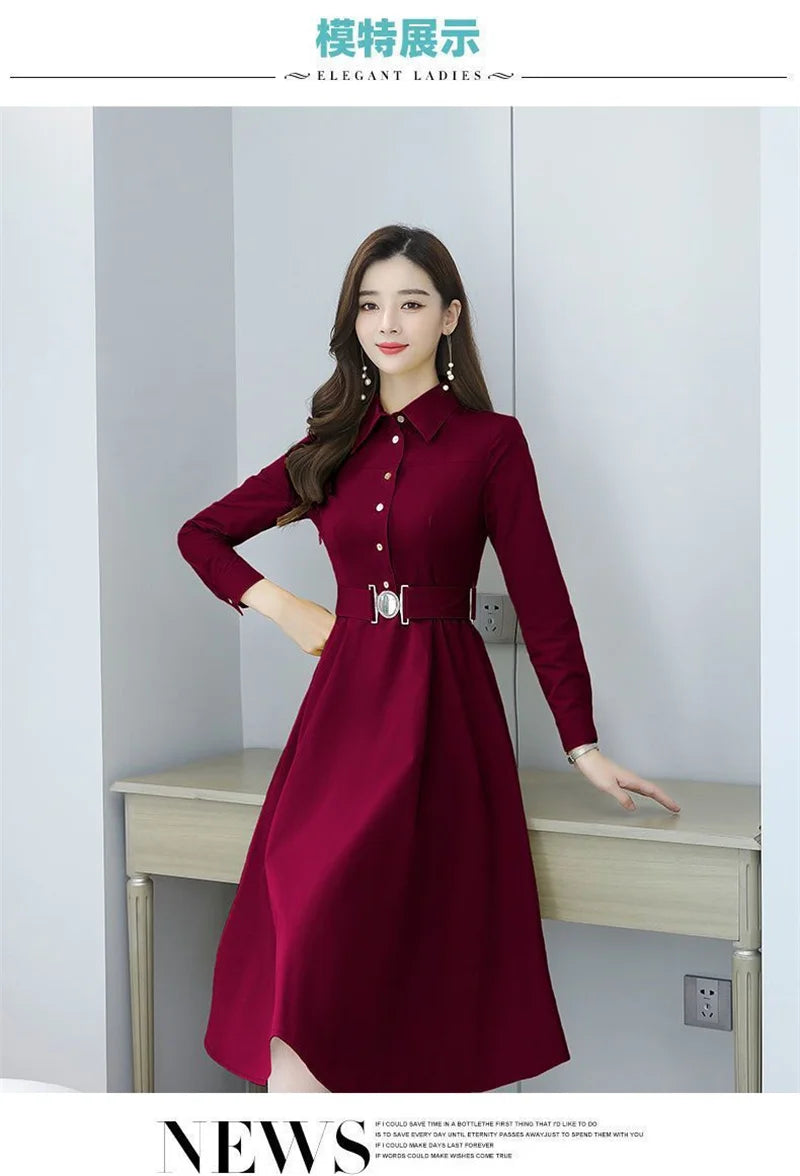 Spring Autumn Women New dignified and atmospheric Dress Mom's Skirt 2025 Top selling High end Elegance Long sleeved Bottom Skirt