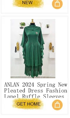 ANLAN Pleated 2 Pieces Set Women Fashion V Neck Short Batwing Sleeves Irregular Hem T-shirt&New Gradient A-line Folds Long Skirt