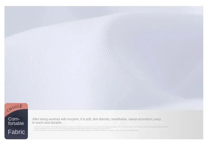Spring and Autumn Men Dress Shirt Long Sleeve Trim Business Casual Solid Color Shirt Slim Fit White Base Layer Shirt for Male