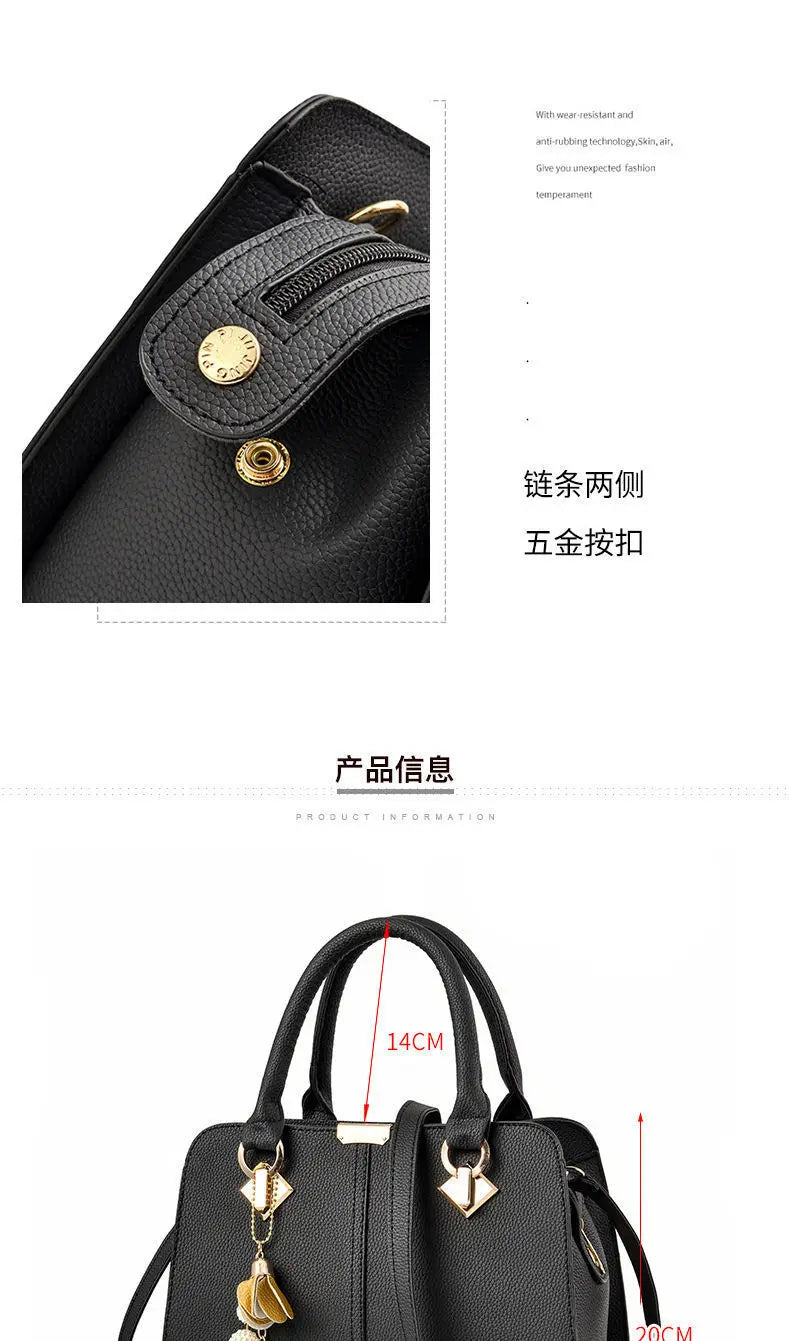 New Woman Shoulder Bag Large Capacity Handbag for Women Crossbody Bag PU Portable Bucket Bag Ladies Messenger Bags Tote Bags