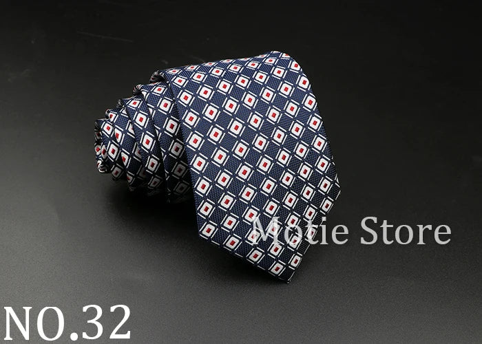 New Style Fashion Jacquard Floral Paisley Necktie Polyester Male Narrow Red Blue Tie Suit Shirt Gift For Men Accessory Gravatas
