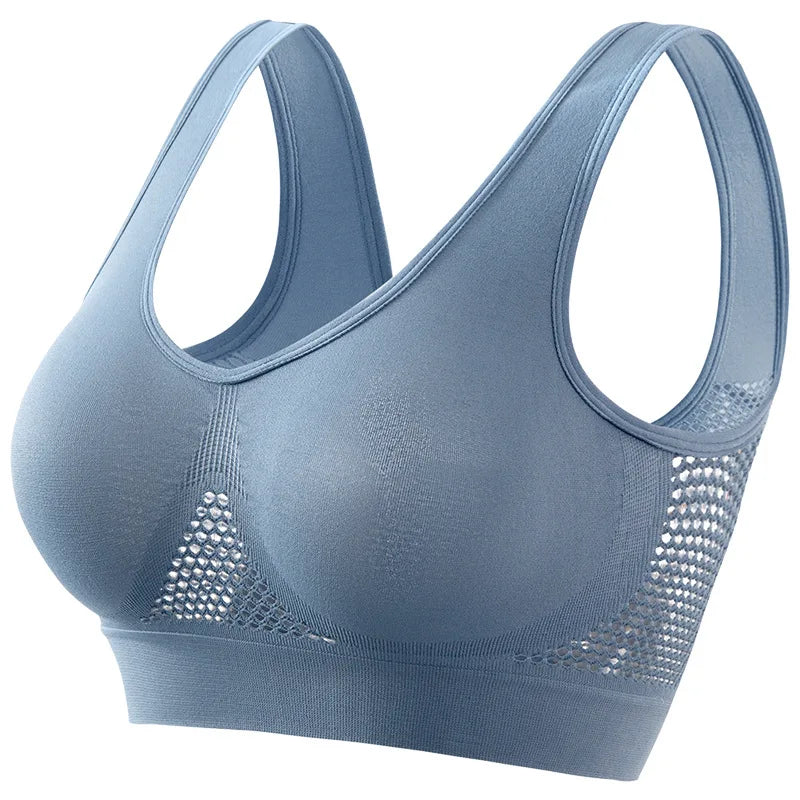 Seamless Bras For Women Push Up Sports Bralette Female Non-wire No Pad Crop Top Hollow Breathable Sexy Lingerie S-5XL Brassiere