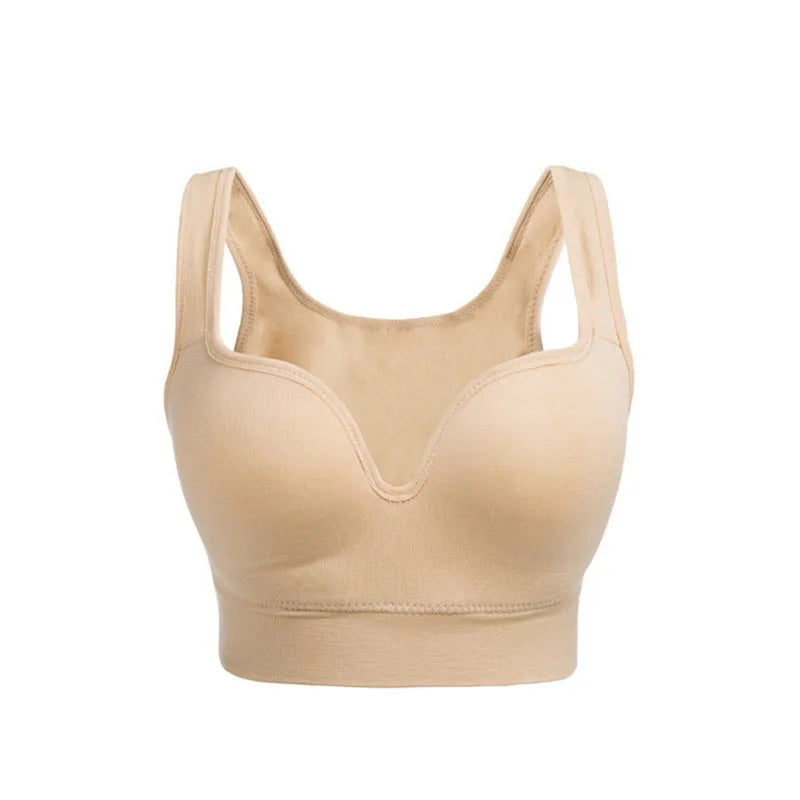 Women Wireless Sports Bra Fitness Running Vest Gym Workout Underwear Padded Tops Bralette Breathable Brassiere Push Up Bras