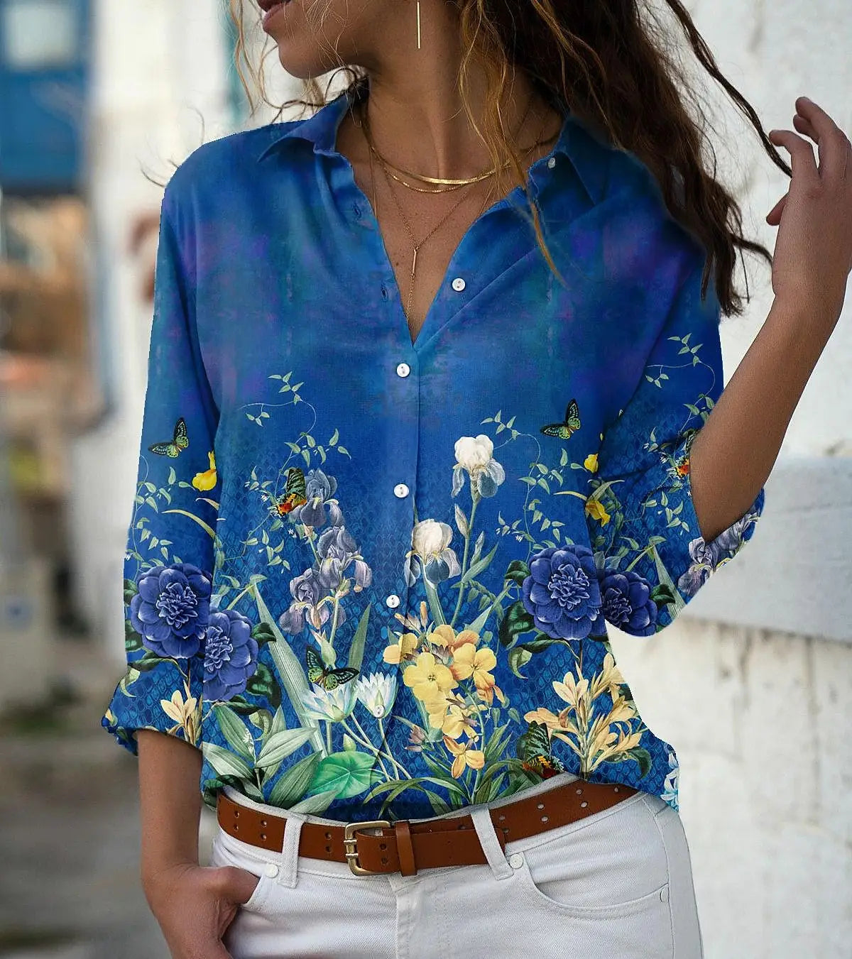 Fashion spring and autumn women shirt loose long-sleeved shirt women casual shirts