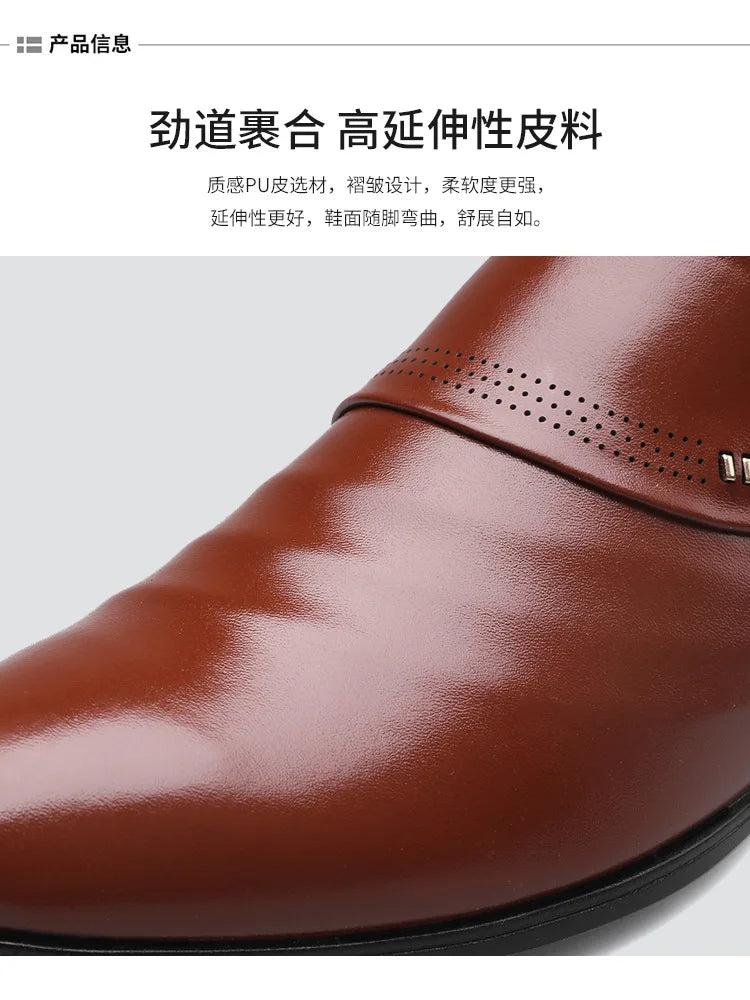 Zapatos Spring Men Leather Shoe Carved Business Formal Dress British Style Large Size Men Shoe Hollowed Out Perforated Men Shoes