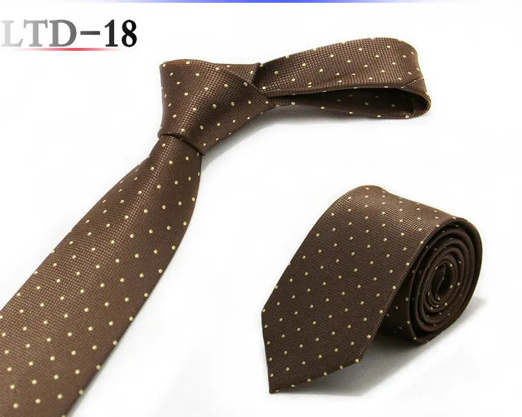 Luxury 7CM Mens Ties Striped Dot Necktie Formal Classic Business Neck Ties Jacquard Woven Necktie For Men Groom Wedding Party