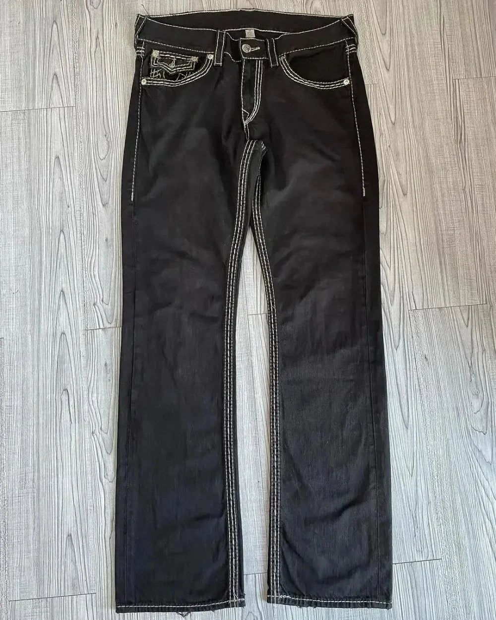 High-quality New Jeans Y2K Street Popular Multicolor U Brand Retro Wide-leg Pants Unisex Casual Loose Joker Couple Jeans Pants